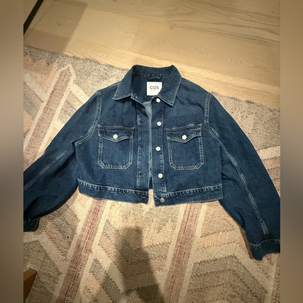 COS Cropped Dark Denim Jacket - Picture 3 of 6